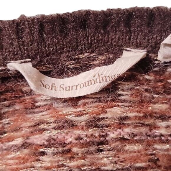 SOFT SURROUNDINGS Womens Fair Isle Pattern Pullover Sweater y2K 90's XS clueless - Picture 7 of 9